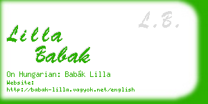 lilla babak business card